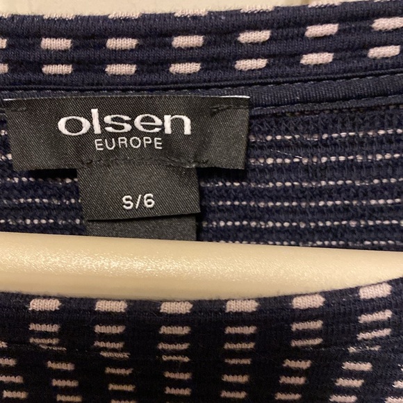 OLSEN EUROPE BLACK/WHITE PATTERNED SWEATER /TOP SIZE S/6. - Picture 4 of 11